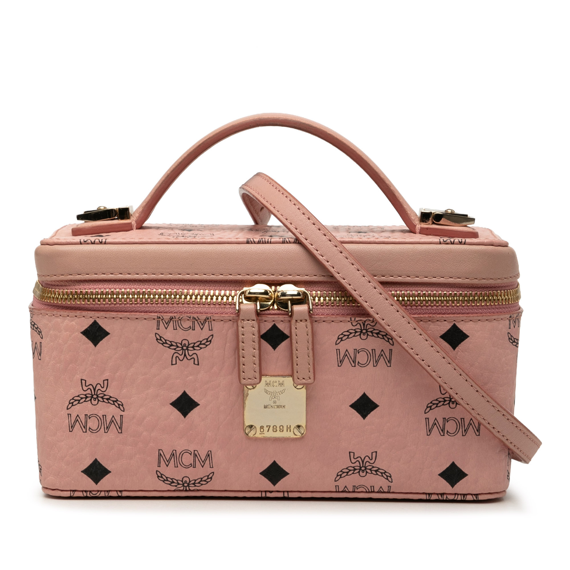 Pre-Loved Mcm Mini Visetos Coated Canvas Rockstar Vanity Case